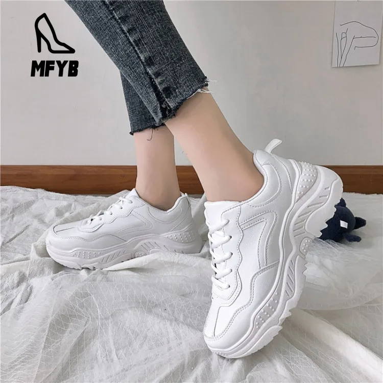 

MFYB Women's vulcanized shoes 2019 new comfortable flat bottom platform women's shoes front with students sports shoes