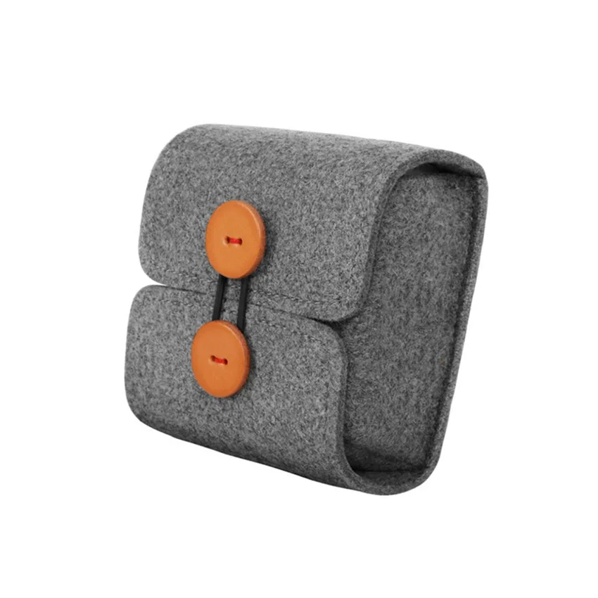 Portable Cable Digital Storage Bag Mini Felt Bag Earphone Mobile Power USB Organizer Mobile Power Data Cable Storage Box