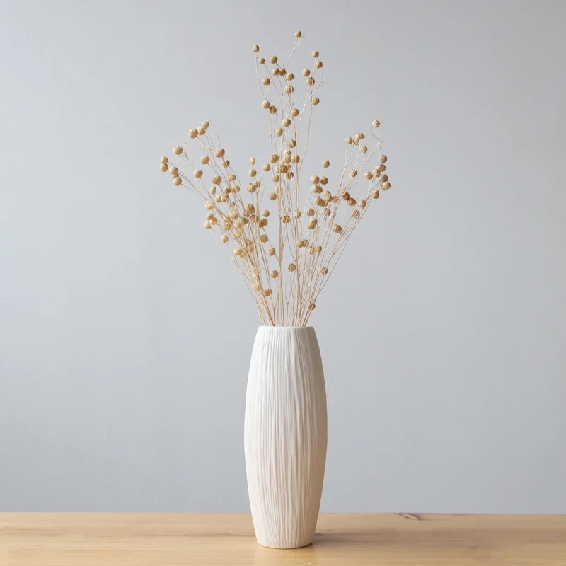 8 дюймов водопад текстурированный элегантный дизайн ваза белая керамическая ваза для цветов Настольный орнамент для домашнего декора
