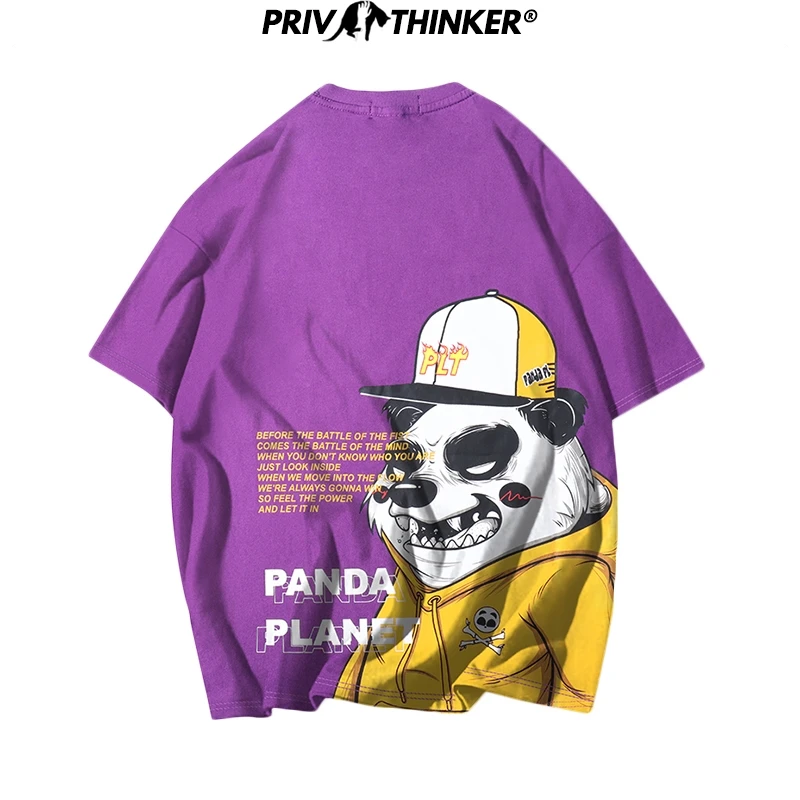 Мужская футболка в стиле хип-хоп Privathinker Модная хлопковая Повседневная большого