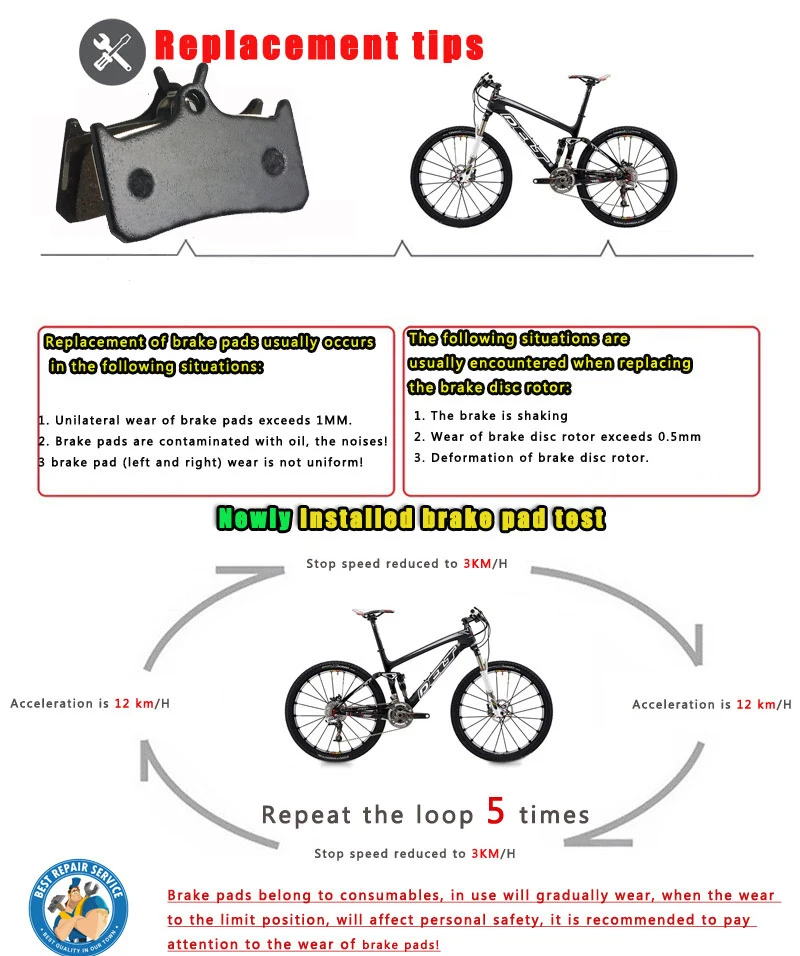 DELT 10 Pair Bicycle Disc Brake Pads,For SHIMANO DEORE,M755,M756,Semi-Metallic,MTB,Mountain,E-BIKE,Part
