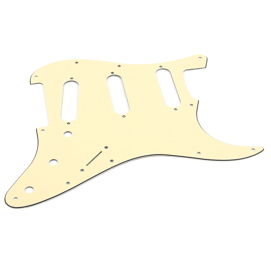 Guitar SSS Pickguard Protector 3Ply + Back Plate for Fender Style Electric Guitar