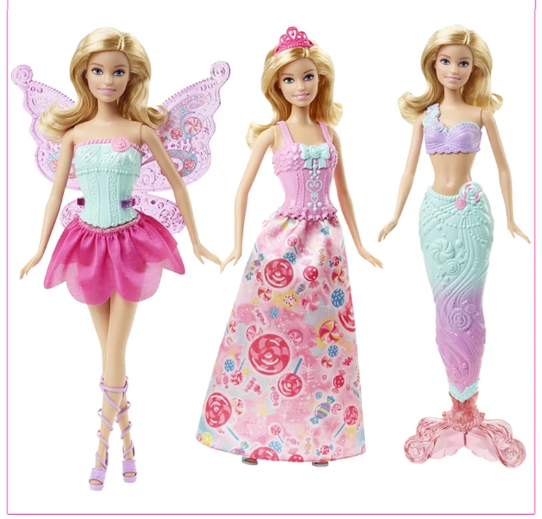 Барби Фея одеваются набор русалки девочка принцесса день рождения Рождественский подарок игрушка детская одежда подарок DHC39
