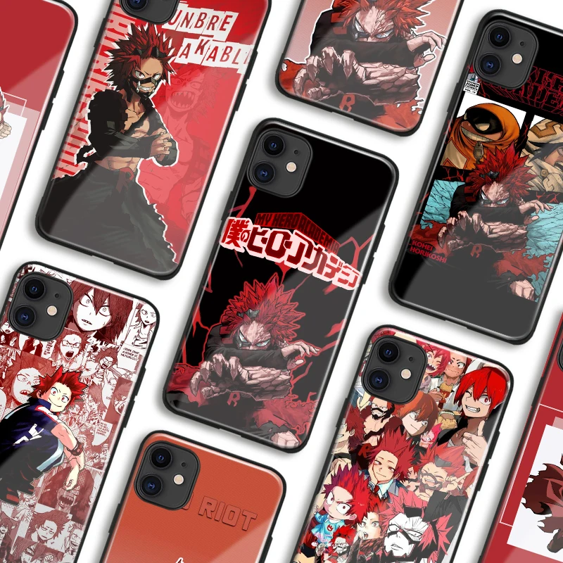 Силиконовый стеклянный чехол для телефона Eijiro Kirishima My Hero моя геройская Академия
