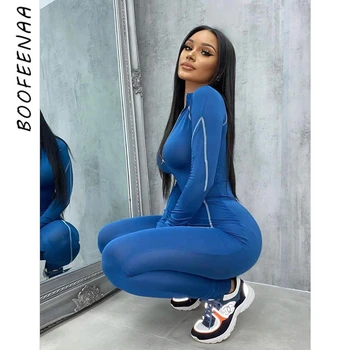 

BOOFEENAA Sporty Long Sleeve 2 Piece Jumpsuit Clothes for Women 2020 Fall Winter Outfit Ladies Tracksuit Matching Sets C87-EZ37