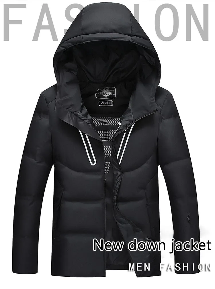 Новая зимняя мужская куртка с капюшоном, мужская куртка высокого качества, Мужская одежда, модное мужское пальто, простая парка