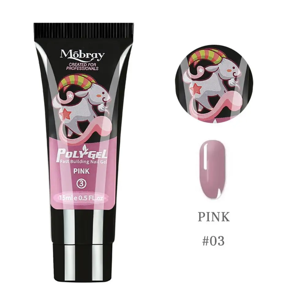 3 PINK 1 шт. 3D кристально-Желейная УФ-лампа для использования ногтей, полистроительный удлиняющий гель, французский маникюр, быстрые аксессуары для сушки, розовые прозрачные инструменты для дизайна ногтей - Цвет: 3 PINK