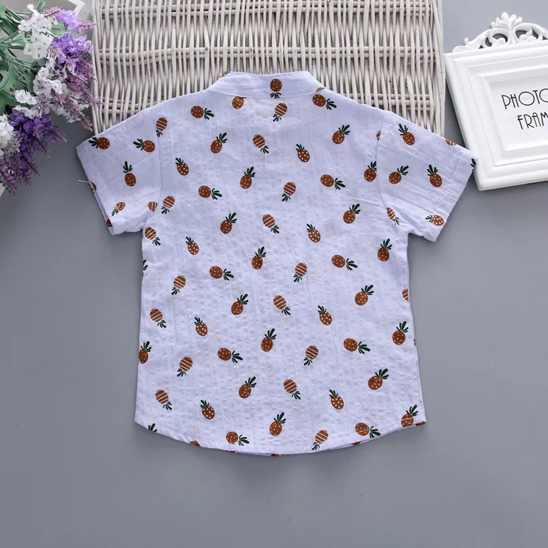Summer Wear New Style Small CHILDREN'S Tops 0-4-Year-Old Baby Girls Casual out Clothes Printing Shirt for Boys Short Sleeve