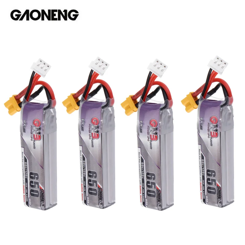 Gaoneng 7 6 V 650mAh 60C 2S HV 4 35 Lipo батарея XT30 разъем для Happymodel FPV Racing Cine Whoop BetaFPV Drone|Детали и