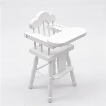 

Mini Dollhouse Furniture Baby High Chair Miniature Living Room Kid Kids Pretend Play Toys for Children Doll House W1016