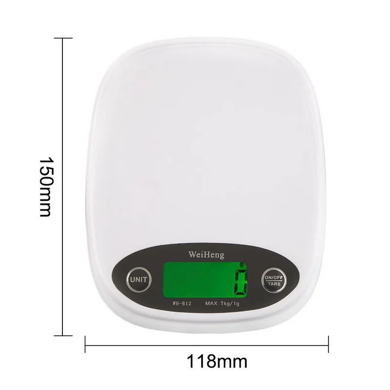 WH-B12 цифровые мини-весы карманные кухонные весы Премиум пищевые весы для выпечка 7 кг/1 г электронные весы - Цвет: B1 7kg 0.1g