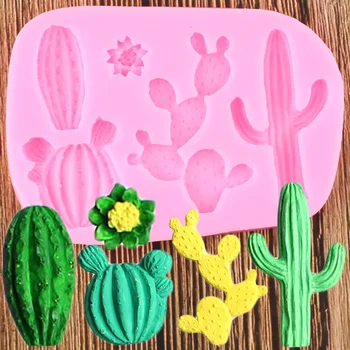 

Cactus Plant Silicone Mold DIY Flower Fondant Resin Clay Mould Cake Decorating Tools Candy Chocolate Gumpaste Moulds