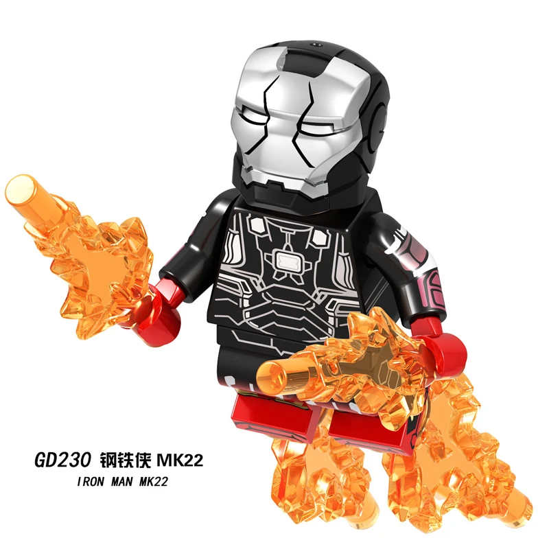 GD230 Железный человек Mark 50 MK85 Мстители Endgame Железный человек Tony Stark Mark MK22 MK41 Супер Герои строительные блоки игрушка-подарок для детей GD236 - Цвет: GD230