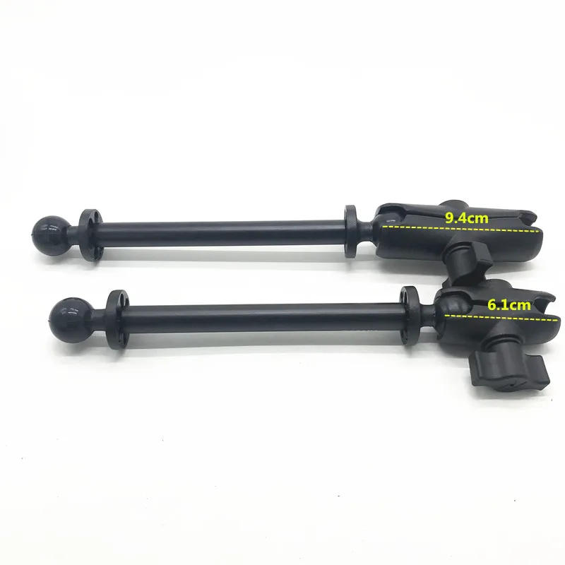 Long Extension Pole with 1-Inch Diameter Ball Ends Double Arm for Gopro Action Camera for Garmin GPS