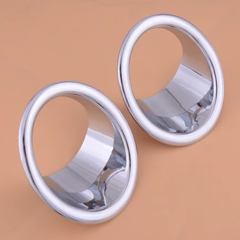 

DWCX 2Pcs Chrome Front Fog Light Lamp Cover Trim ABS Fit For Ford Explorer 2011 2012 2013 2014 2015