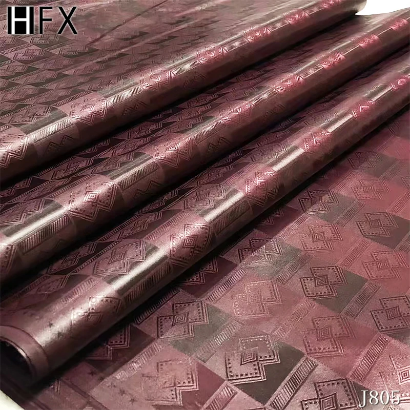 HFX Высокое качество африканская ткань бассейна riche getzner bazin broder последняя нигерийская кружевная ткань для мужчин морская парча ткань Y805