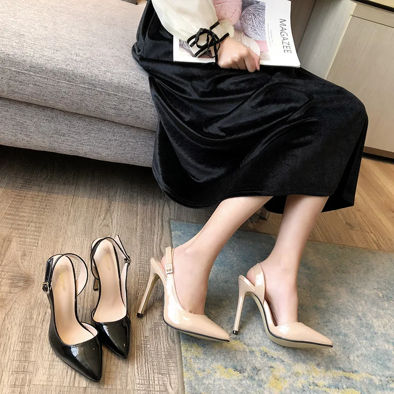

Women Heels2020 Spring New Style Shoes Fashion Shallow Mouth Side Cutouts Pointed-Toe Women's High Heel Shoes