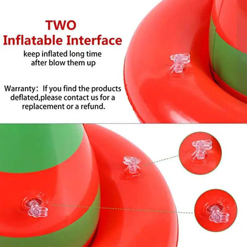 1set Christmas Inflatable Hat Ring Ferrule Game Witch Hat Christmas Holiday Party Ring Toss Game Supplies Toy