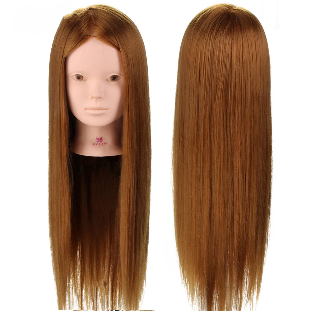 Send gift 24'' 50% Real Hair Hairdressing Head Training Mannequin Braiding Display Model Dummy Doll Clamp |
