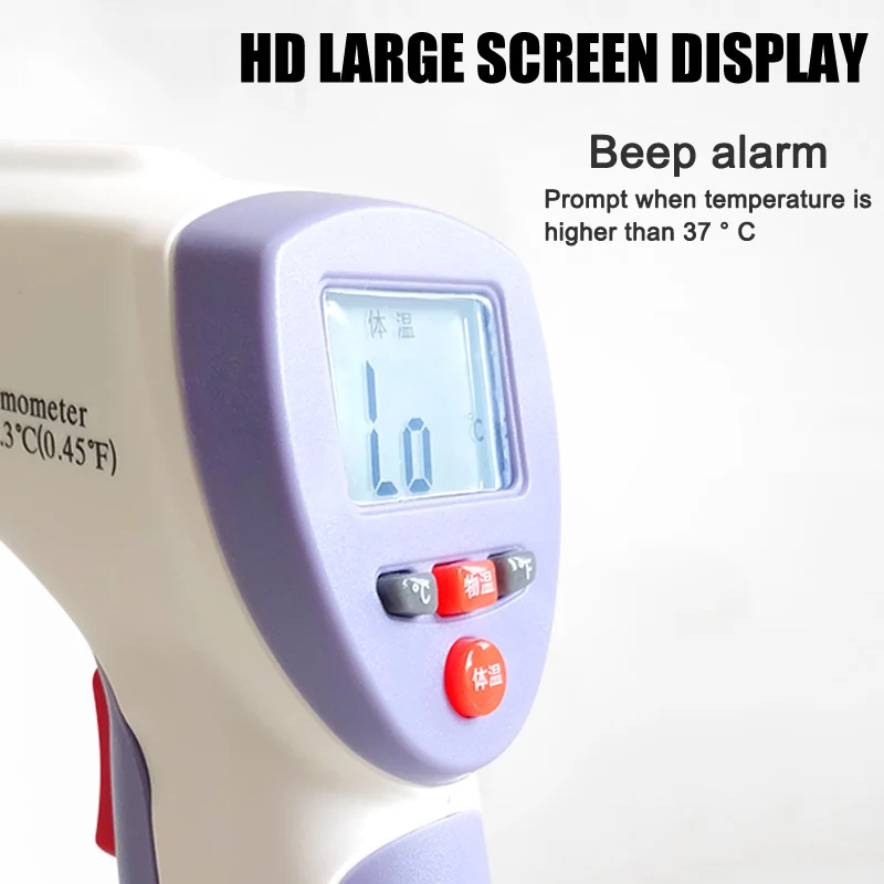 

Handheld Infrared Thermometer Non-contact Forehead Body Temperature Meter Measuring LCD Display GK99