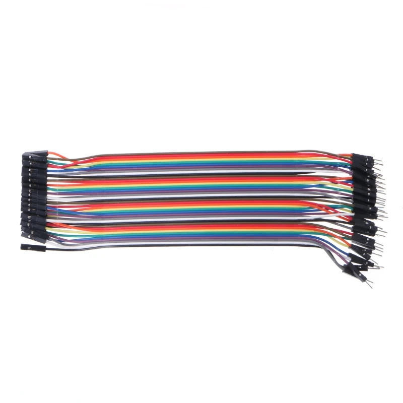 40 шт. кабели M-F/M-M/F-F Перемычка провод для макетной платы красочные GPIO ленты для DIY Kit - Цвет: 20cm - B