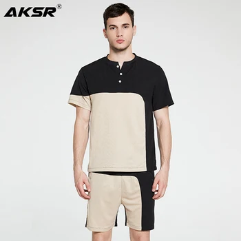 

Men's Tracksuit 2 Piece Set Summer T Shrits and Shorts Male Sportswear Fitness Sport Suit Casual Men's Sets Tracksuit Men Set