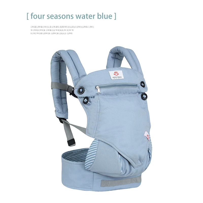water blue Дышащий эргономичный слинг 360 крутой воздух Органическая хлопковая пеленка для ребенка слинг Детские рюкзаки регулируемый ремень для новорожденных - Цвет: water blue