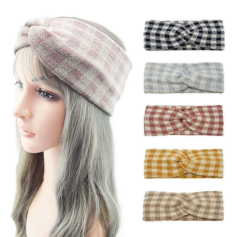 

Knitted Knot Cross Headband for Women Autumn Winter Girls Hair Accessories Headwear Yoga Elastic Hair Band Hair Accessories