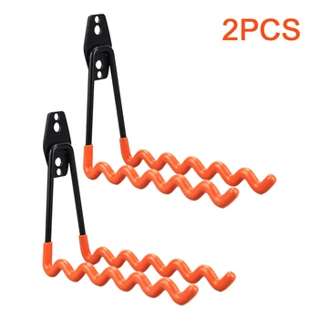 

2pcs Organizer Ladders Large Wave Wall Mount Utility For Power Tools Storage Holder Heavy Duty Iron With Screws Garage Hook