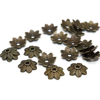 

15MM 50pcs/lot Metal Flower Taper Bead Caps Zinc Alloy Silver Plated Beads End Caps Charms For Jewelry Findings
