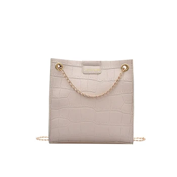 

Summer texture popular ladies small bag 2020 new fashion retro chain messenger small square bag leather Handbags for Women's