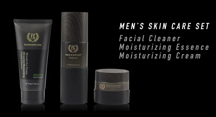 Terno de Controle de Óleo de Argila Cuidados com a Pele Conjuntos de Toner Mineral Masculino Rosto Creme Soro Limpador Hidratante Não Gorduroso Três Facial 2 cuidados com a pele não gorduroso três