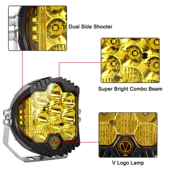 

Hot Universal 12V-24V 50W 5inch Round LED Work Light Driving Fog Lamp for Jeep Off Road Car Truck Tractor SUV ATV Boat