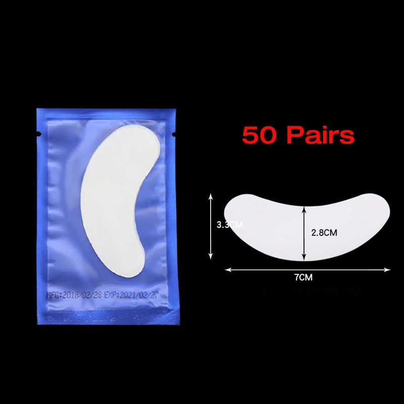 DORADOSUN 50 пар накладки для ресниц Прививка ресниц под глазные гель-патчи наращивание ресниц стикеры косметические обертки инструменты - Цвет: dd