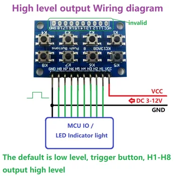 

3pcs 8-Keyboard Trigger button Board Push Keypad Module for PLC MCU AVR ARM LED Breadboard Electronic DIY