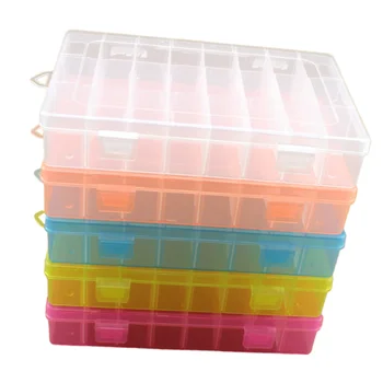 

5Pcs 24 Grids Detachable Plastic Storage Box with Cover Creative Hardware Storage Container Fishing Gear Organizer (Assorted Col