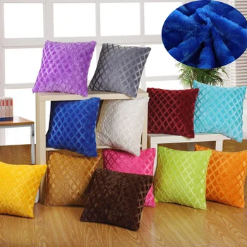 

43*43cm Solid Soft Velvet Cushion Cover Decorative square Pillow Cases Throw Pillowcase Plush Home Decor Sofa Pillow Covers