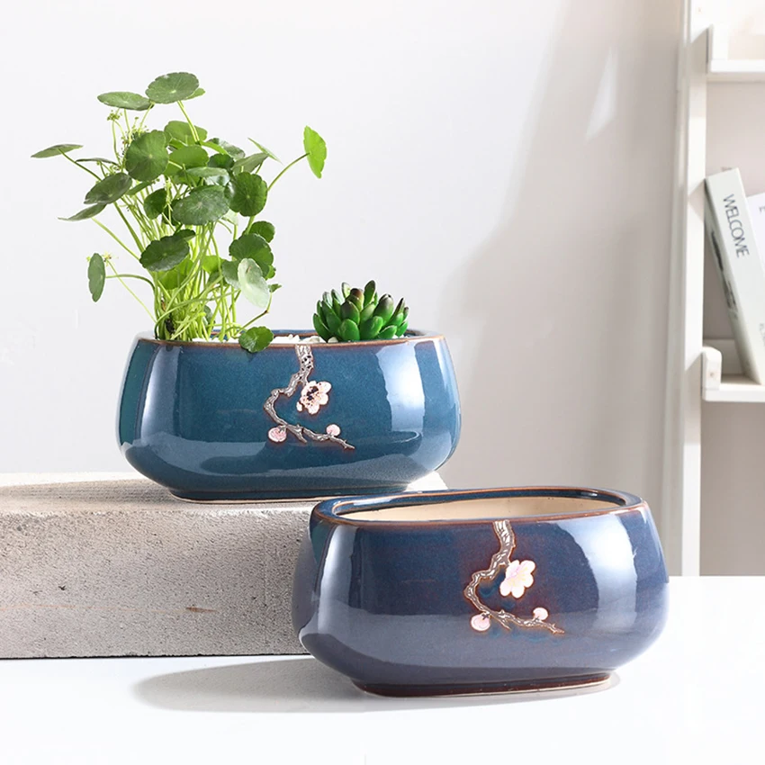 Креативный китайский комбинированный керамический цветочный горшок домашний