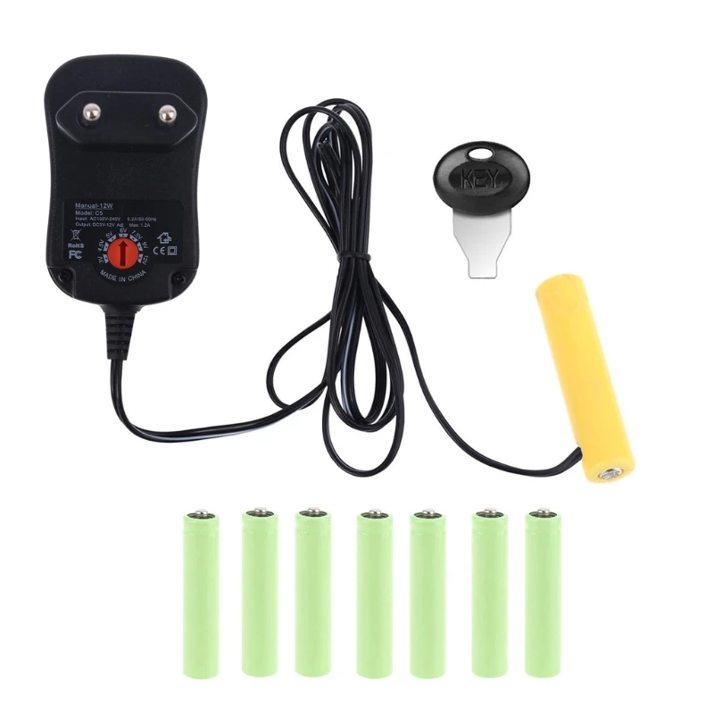 Universal Adjustable Voltage 3V 4.5V 6V 9V 12V EU Plug Power Adapter Replace 2AAA 3AAA 4AAA 6AAA 8AAA 1.5V AAA Battery X6HB | Электроника