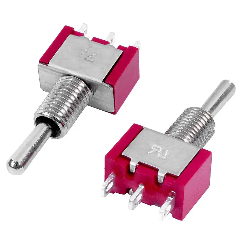 2 шт. AC 250V 2A 120V 5A SPDT вкл./ВЫКЛ./ВКЛ. 3 положения кратковременный переключатель