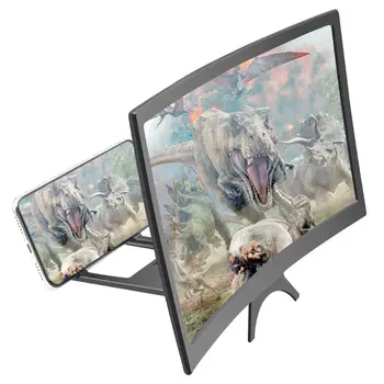 

L6 Curved Screen Mobile Phone Amplifier Folding Magnifying Glass Eye Protection Screen Amplifier Phone Stand Holder for 6.5 Inch