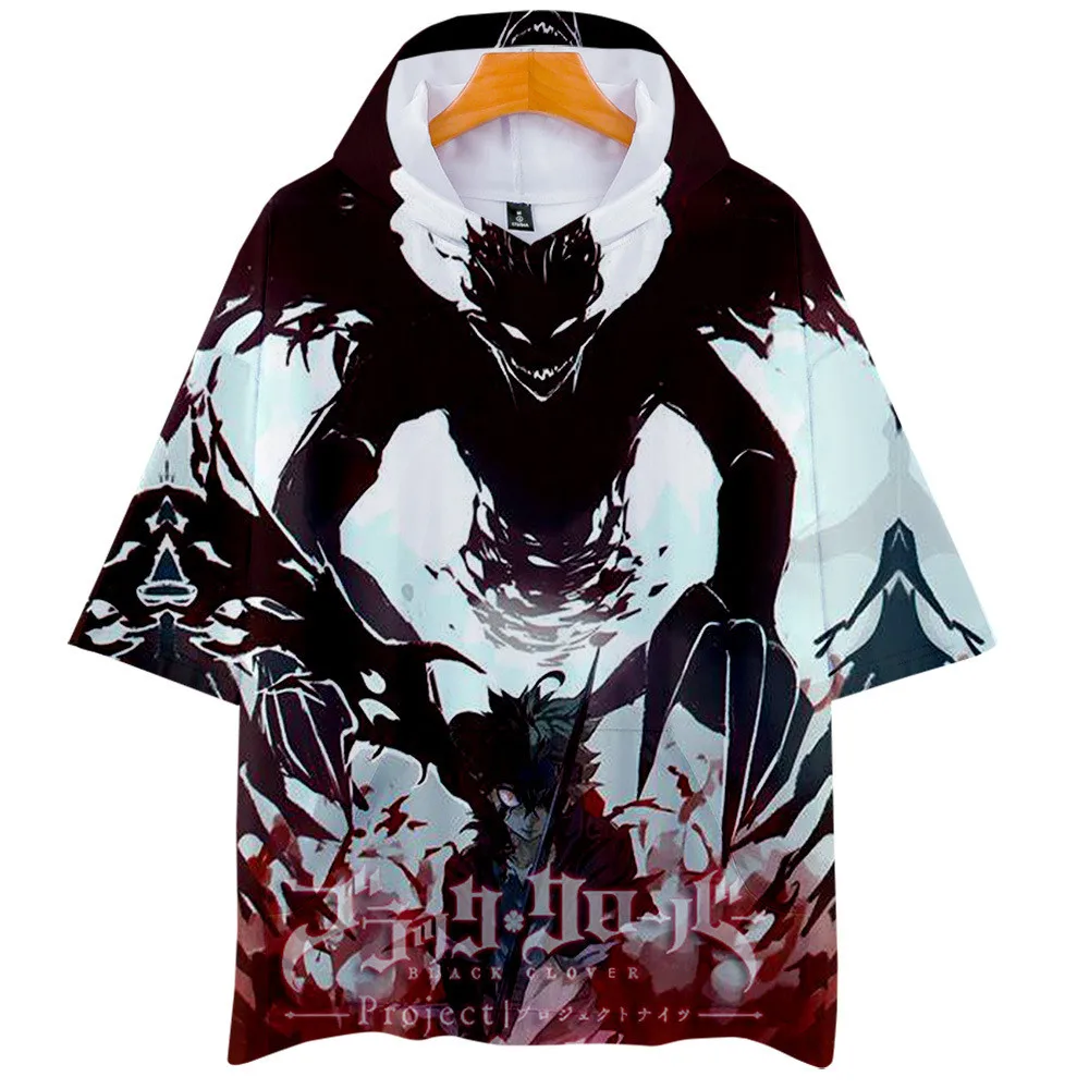 

Fashion anime Black Clover hooded t shirt men/women harajuku 3d print t-shirt casual summer tshirt streetwear t shirts tops