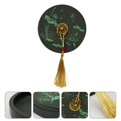 Plaque d'encre pour calligraphie chinoise, motif Lotus, pour dessin, été 