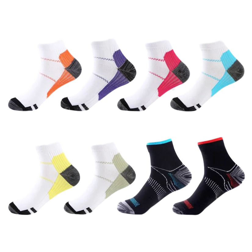 

Compression Socks For Men And Women Casual Running Sport Print Patchwork Short Sock Breathable Absorb Sweat Nylon Female 2020