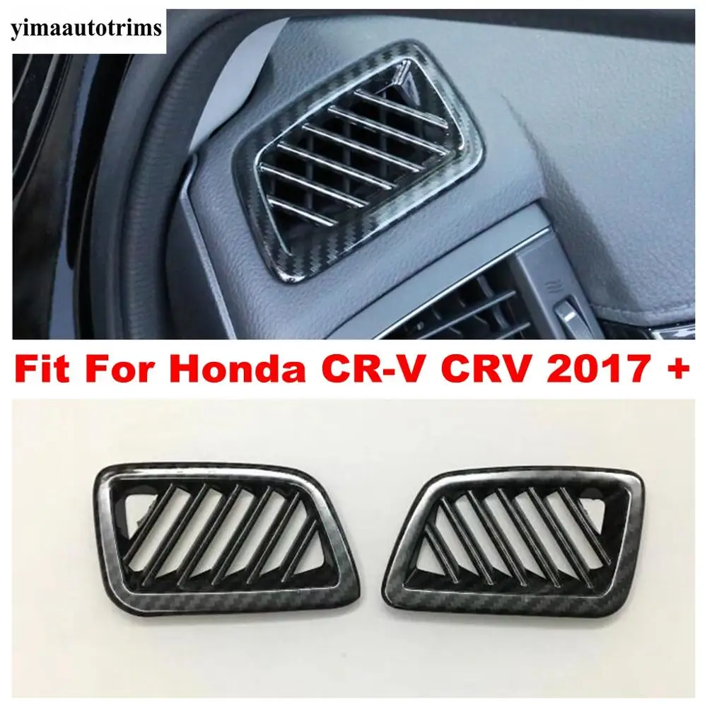 

Interior Air Condition AC Vent Outlet Cover Trim Accessories 2pcs For Honda CR-V CRV 2017 - 2020 Matte / Carbon Fiber Refit Kit