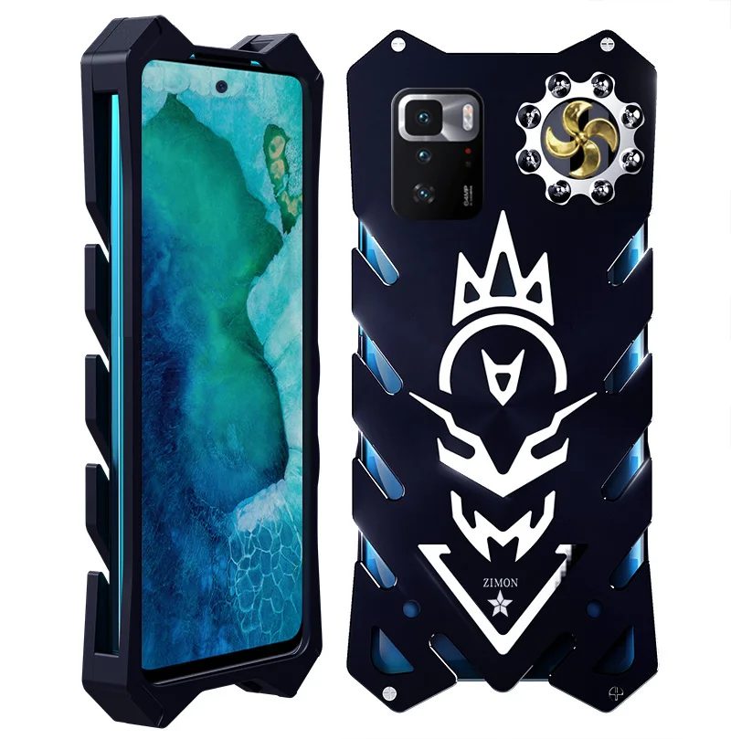 Zimon Armor Ii Aviation Metal Phone Bag Case For Xiaomi Redmi K40 K30s Ultra Note 10 9 Pro 5g Powerful Outdoor Anodized Aluminum | Мобильные