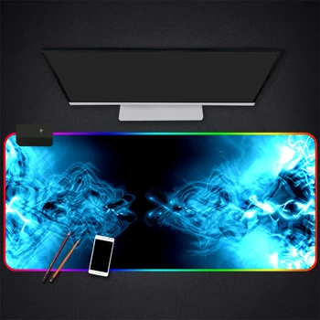 

RGB Mouse Pad Large Gaming Luminous Waterproof Non-slip Rubber Desk Mat Nebula Anime Mousepad Computer Laptop Keyboard Desk Pad