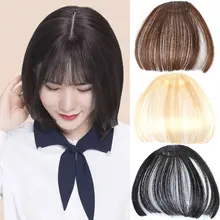 AIYEE 6 дюймов аккуратные передние накладные бахрома тонкий тупой клип в челке кусок клип на волосы высокая температура волокна синтетические волосы