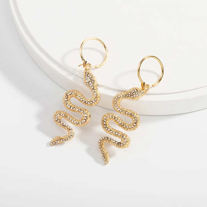 SOHOT Cute Animal India Alloy Snake Shape Pendant Women Jewelry Set Chic Gold Color Charming Birthday Jewelry Bijoux Gift