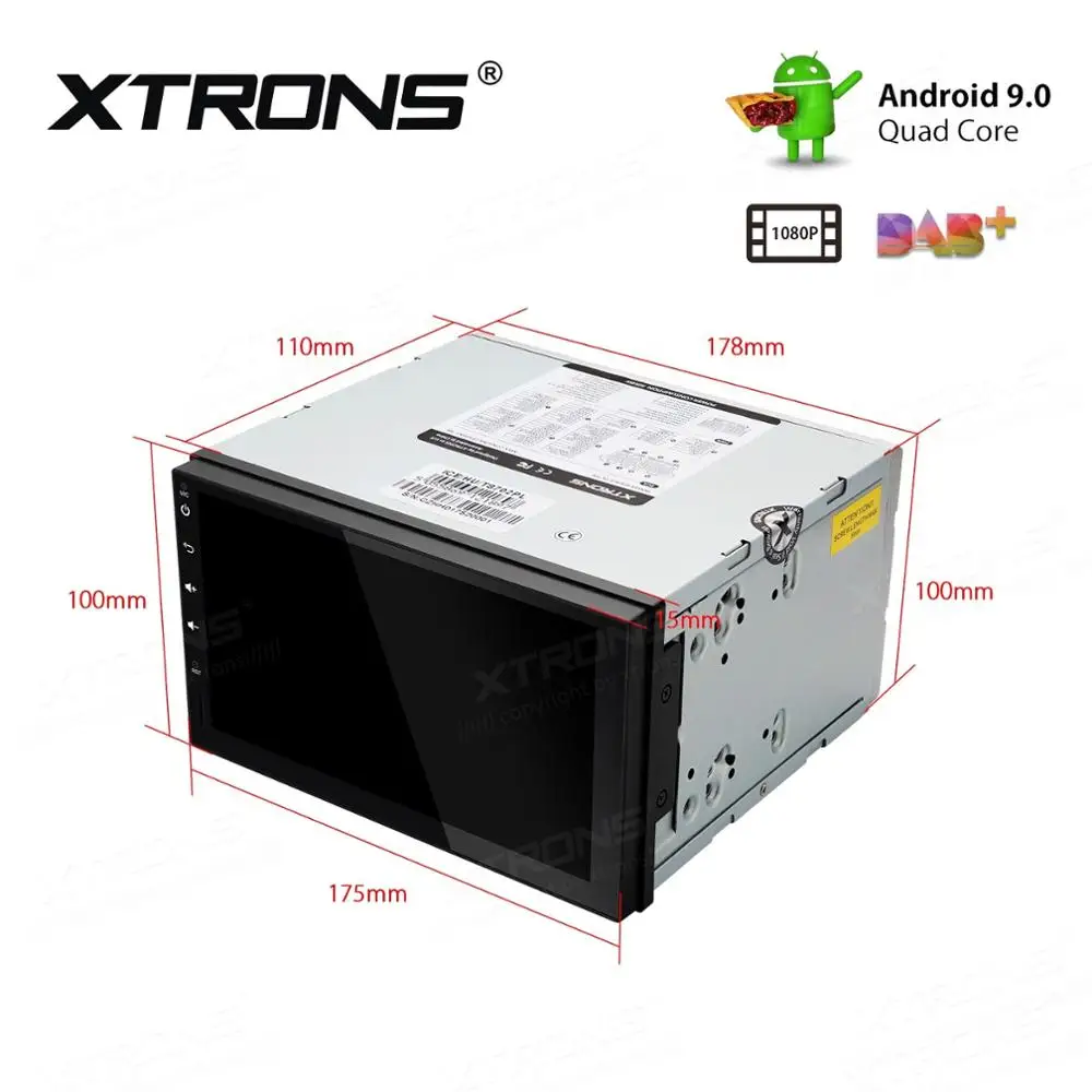 Top 7" Android 9.0 Pie OS Two Din Car Multimedia Double Din Car Navigation GPS 2 Din Car Radio with 5 Different UI Selectable 3
